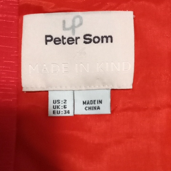 Peter Som Classic Cherry Red Skirt with Sheer Feminine Flutter Hem - Picture 6 of 6